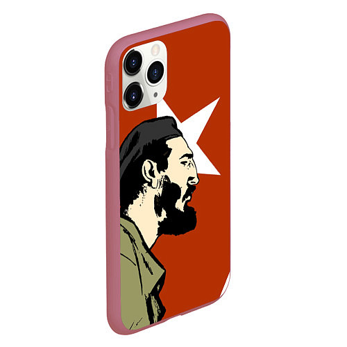 Чехол iPhone 11 Pro матовый Куба / 3D-Малиновый – фото 2