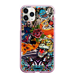 Чехол iPhone 11 Pro матовый Dsquared tatoo