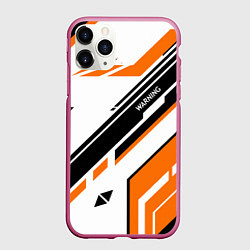 Чехол iPhone 11 Pro матовый CS:GO Asiimov P90 Style, цвет: 3D-малиновый