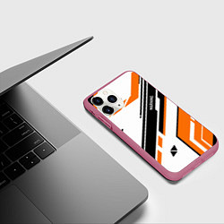 Чехол iPhone 11 Pro матовый CS:GO Asiimov P90 Style, цвет: 3D-малиновый — фото 2
