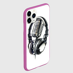 Чехол iPhone 11 Pro матовый Диджей, цвет: 3D-фиолетовый — фото 2