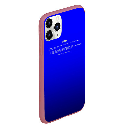 Чехол iPhone 11 Pro матовый BSOD / 3D-Малиновый – фото 2