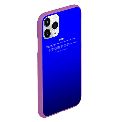 Чехол iPhone 11 Pro матовый BSOD / 3D-Фиолетовый – фото 2