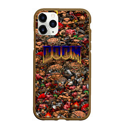 Чехол iPhone 11 Pro матовый DOOM: Pixel Monsters
