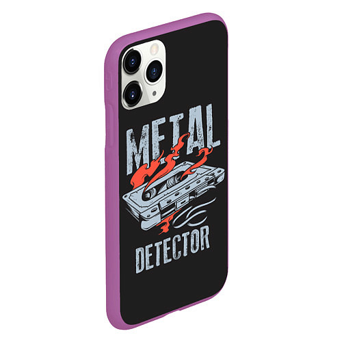 Чехол iPhone 11 Pro матовый Metal Detector / 3D-Фиолетовый – фото 2