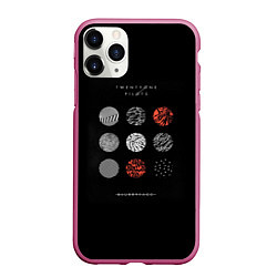 Чехол iPhone 11 Pro матовый Twenty one pilots: Blurrveace, цвет: 3D-малиновый