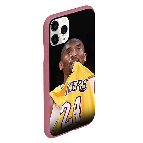 Чехол iPhone 11 Pro матовый Kobe Bryant / 3D-Малиновый – фото 2