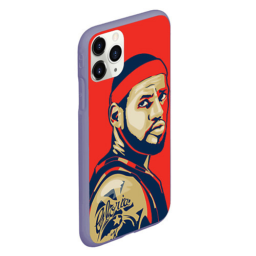 Чехол iPhone 11 Pro матовый LeBron James / 3D-Серый – фото 2