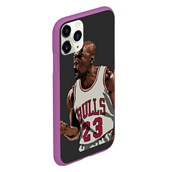 Чехол iPhone 11 Pro матовый Bulls 23: Jordan, цвет: 3D-фиолетовый — фото 2