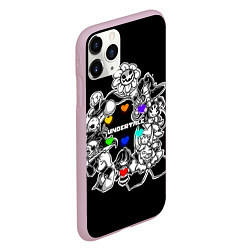 Чехол iPhone 11 Pro матовый Undertale 2, цвет: 3D-розовый — фото 2