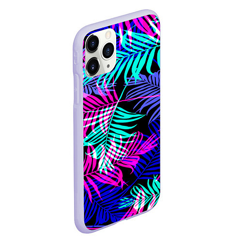 Чехол iPhone 11 Pro матовый Hawaii ? / 3D-Светло-сиреневый – фото 2