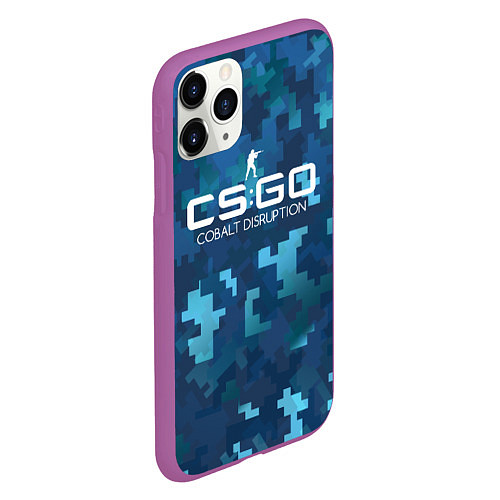 Чехол iPhone 11 Pro матовый Cs:go - Cobalt Disruption Ржавый кобальт / 3D-Фиолетовый – фото 2