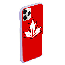 Чехол iPhone 11 Pro матовый Сборная Канады: домашняя форма, цвет: 3D-светло-сиреневый — фото 2