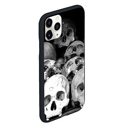 Чехол iPhone 11 Pro матовый Черепа, цвет: 3D-черный — фото 2