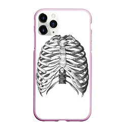 Чехол iPhone 11 Pro матовый Ребра, цвет: 3D-розовый