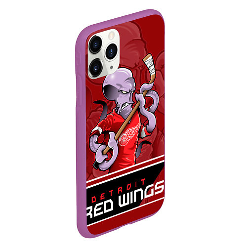 Чехол iPhone 11 Pro матовый Detroit Red Wings / 3D-Фиолетовый – фото 2