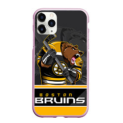 Чехол iPhone 11 Pro матовый Boston Bruins