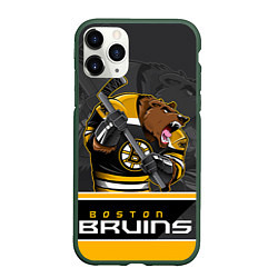 Чехол iPhone 11 Pro матовый Boston Bruins