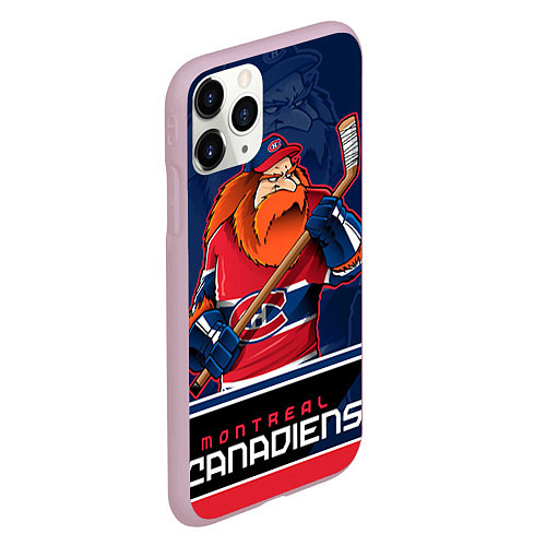 Чехол iPhone 11 Pro матовый Montreal Canadiens / 3D-Розовый – фото 2