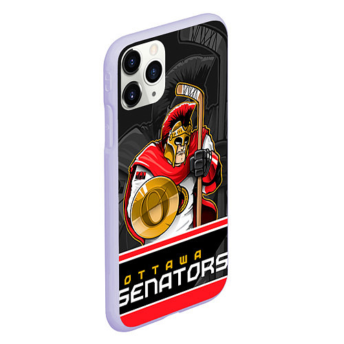 Чехол iPhone 11 Pro матовый Ottawa Senators / 3D-Светло-сиреневый – фото 2