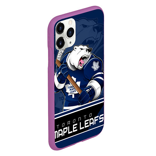 Чехол iPhone 11 Pro матовый Toronto Maple Leafs / 3D-Фиолетовый – фото 2