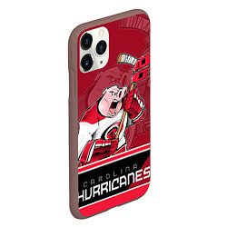 Чехол iPhone 11 Pro матовый Carolina Hurricanes, цвет: 3D-коричневый — фото 2