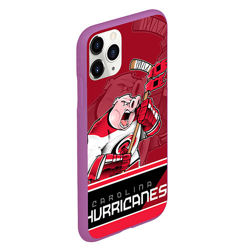 Чехол iPhone 11 Pro матовый Carolina Hurricanes / 3D-Фиолетовый – фото 2