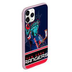 Чехол iPhone 11 Pro матовый New York Rangers, цвет: 3D-розовый — фото 2