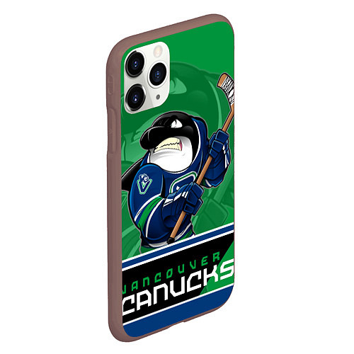 Чехол iPhone 11 Pro матовый Vancouver Canucks / 3D-Коричневый – фото 2