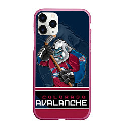 Чехол iPhone 11 Pro матовый Colorado Avalanche, цвет: 3D-малиновый