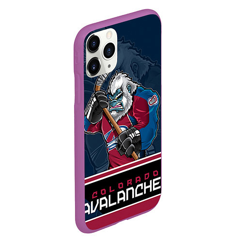 Чехол iPhone 11 Pro матовый Colorado Avalanche / 3D-Фиолетовый – фото 2