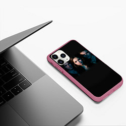 Чехол iPhone 11 Pro матовый Vampire Trio, цвет: 3D-малиновый — фото 2