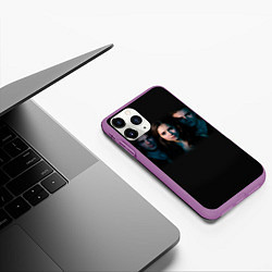 Чехол iPhone 11 Pro матовый Vampire Trio, цвет: 3D-фиолетовый — фото 2