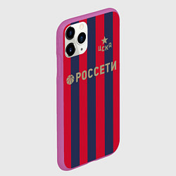 Чехол iPhone 11 Pro матовый ФК ЦСКА: Россети, цвет: 3D-фиолетовый — фото 2