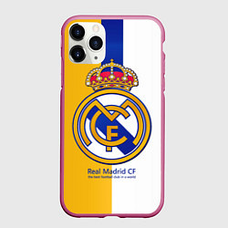 Чехол iPhone 11 Pro матовый Real Madrid CF, цвет: 3D-малиновый