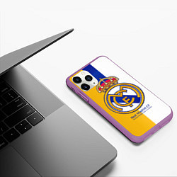 Чехол iPhone 11 Pro матовый Real Madrid CF, цвет: 3D-фиолетовый — фото 2