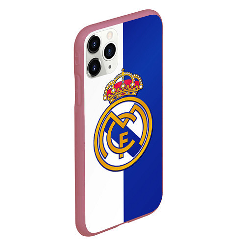 Чехол iPhone 11 Pro матовый Real Madrid / 3D-Малиновый – фото 2