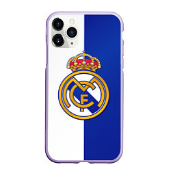 Чехол iPhone 11 Pro матовый Real Madrid, цвет: 3D-светло-сиреневый