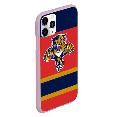 Чехол iPhone 11 Pro матовый Florida Panthers / 3D-Розовый – фото 2