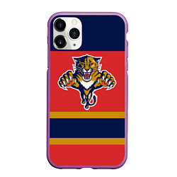 Чехол iPhone 11 Pro матовый Florida Panthers, цвет: 3D-фиолетовый