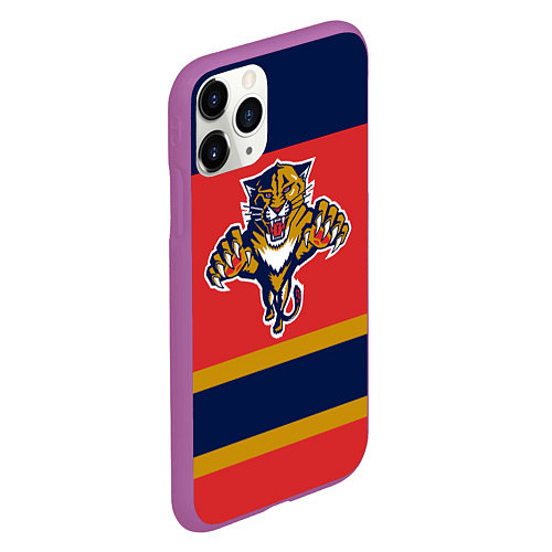 Чехол iPhone 11 Pro матовый Florida Panthers / 3D-Фиолетовый – фото 2