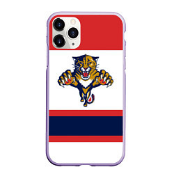 Чехол iPhone 11 Pro матовый Florida Panthers, цвет: 3D-светло-сиреневый