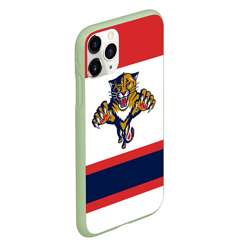 Чехол iPhone 11 Pro матовый Florida Panthers / 3D-Салатовый – фото 2