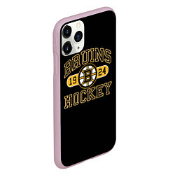 Чехол iPhone 11 Pro матовый Boston Bruins: Est.1924, цвет: 3D-розовый — фото 2