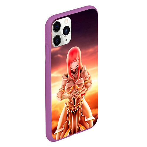 Чехол iPhone 11 Pro матовый Fairy Tail / 3D-Фиолетовый – фото 2