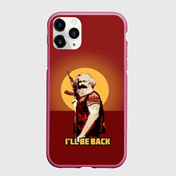 Чехол iPhone 11 Pro матовый Маркс: Ill Be Back, цвет: 3D-малиновый