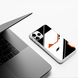 Чехол iPhone 11 Pro матовый CS:GO Asiimov P250 Style, цвет: 3D-белый — фото 2