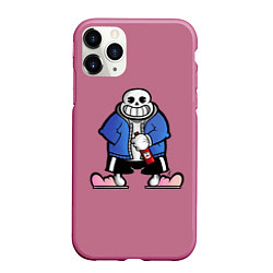 Чехол iPhone 11 Pro матовый Undertale, цвет: 3D-малиновый