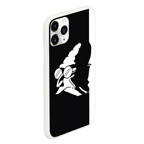 Чехол iPhone 11 Pro матовый Grandfather: Black & White / 3D-Белый – фото 2