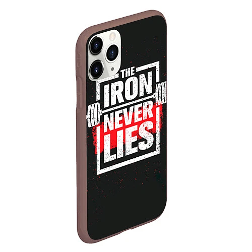 Чехол iPhone 11 Pro матовый The iron never lies / 3D-Коричневый – фото 2